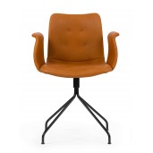 BENT HANSEN PRIMUM CHAIR - stol / sort drejestel med armlæn
