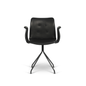 BENT HANSEN PRIMUM CHAIR - stol / sort fast stel med armlæn
