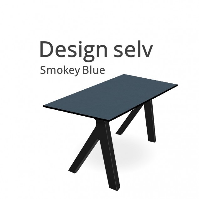 Hæve sænkebord LITE med Smokey Blue linoleum. Vælg selv størrelse