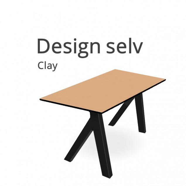Hæve sænkebord LITE med Clay linoleum. Vælg selv størrelse