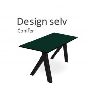 Hæve sænkebord LITE med Conifer linoleum. Vælg selv størrelse