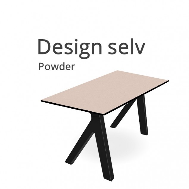 Hæve sænkebord LITE med Powder linoleum. Vælg selv størrelse