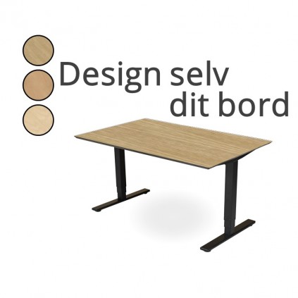 Hæve sænkebord med finér overflade. Vælg selv størrelse og farve