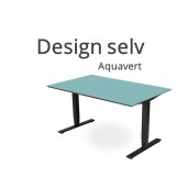 Hæve sænkebord Aquavert mint linoleum. Vælg selv størrelse og form