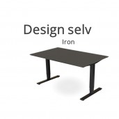 Hæve sænkebord Iron linoleum. Vælg selv størrelse og form