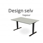 Hæve sænkebord Vapour grå linoleum. Vælg selv størrelse og form