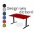 Hæve sænkebord med linoleums overflade. Vælg selv størrelse og farve