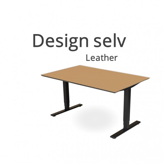 Hæve sænkebord Leather linoleum. Vælg selv størrelse og form