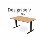 Hæve sænkebord Clay linoleum. Vælg selv størrelse og form