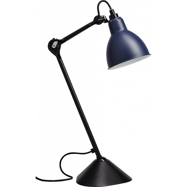 Lampe Gras NO205 bordlampe, sort-sort blå