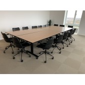 Square mødebord med linoleum, kvadratisk bordplade - design selv