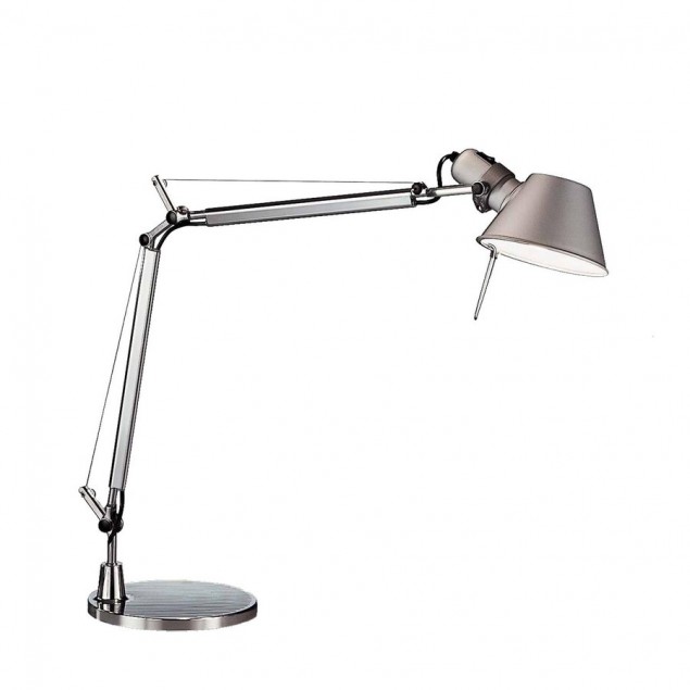 ARTEMIDE TOLOMEO - Bordlampe Mini Led med bordfod - arm 50 - 100 cm - fod Ø20 cm 3000K med dimmer