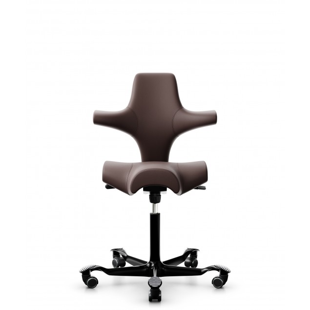 HÅG Capisco 8106 kontorstol med brunt læder