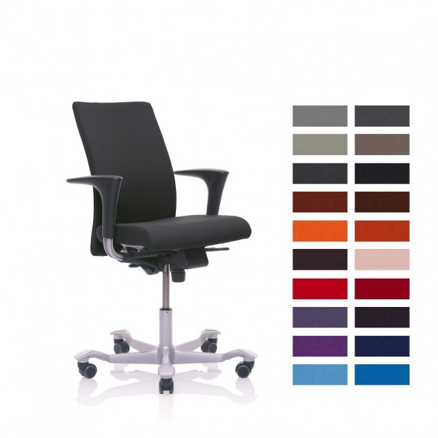 HÅG 4600 H04 kontorstol med Fame betræk med høj ryg, vælg farve. Udgår ultimo 2019.